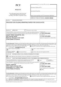 Form PCT/RO/101 - Filled-in