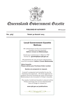 Queensland Government Gazette