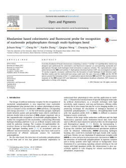 Rhodamine based colorimetric and fluorescent probe for recognition