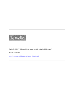 Odyssey 11: the power of sight in the invisible realm