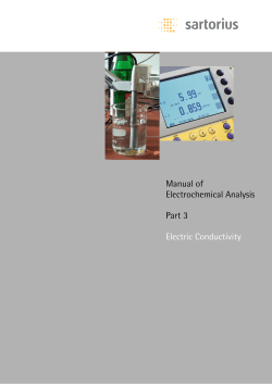 Manual of Electrochemical Analysis Part 3 Electric Conductivity