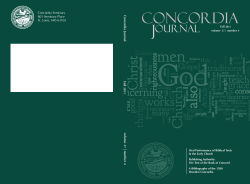 Fall 2011 - Concordia Seminary, St. Louis