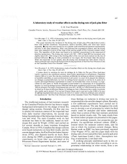 A laboratory study of weather effects on the drying rate of