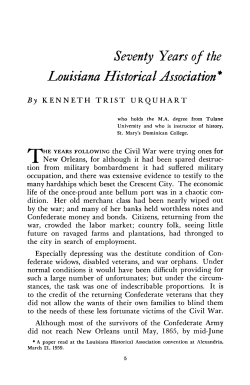 Seventy Years of the Louisiana Historical Association