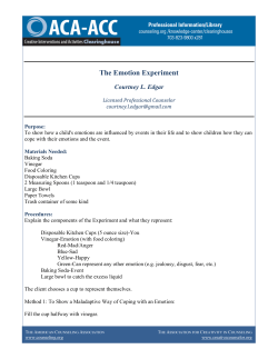 The Emotion Experiment - American Counseling Association