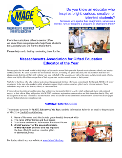 Do you know an educator who inspires bright, curious, creative, or