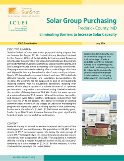 Solarize Frederick County, MD