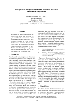 Unsupervised Recognition of Literal and Non