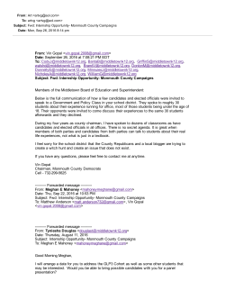 email from Gopal - MoreMonmouthMusings
