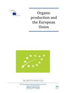 Organic production and the European Union