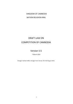 Draft Competition Law 2016