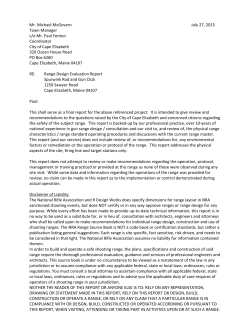 Spurwink Rod and Gun Club Safety Evaluation Final Report