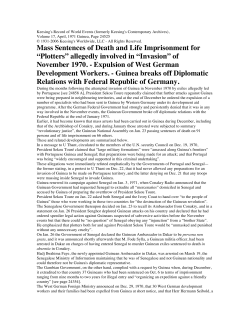 Mass Sentences of Death and Life Imprisonment for &ldquo;Plotters