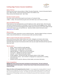 Cutting Edge Posters Session Guidelines