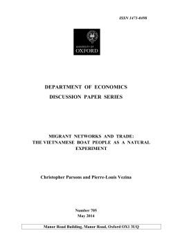 The Vietnamese Boat People as a Natural Experiment