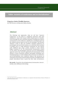 Original Research Sullen memoirs of rootlessness and