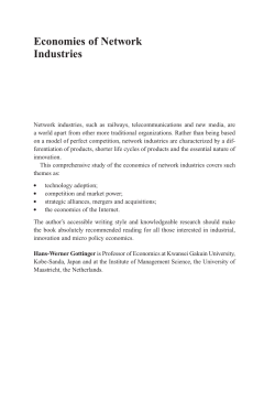 Economies of Network Industries