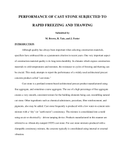 performance of cast stone subjected to rapid