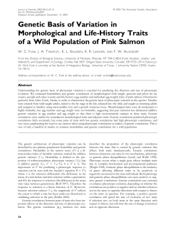 Genetic Basis of Variation in Morphological and Life