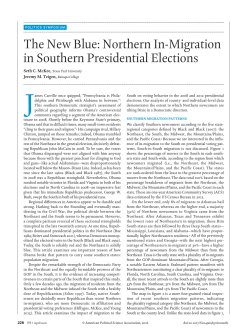 The New Blue: Northern In-Migration in Southern Presidential
