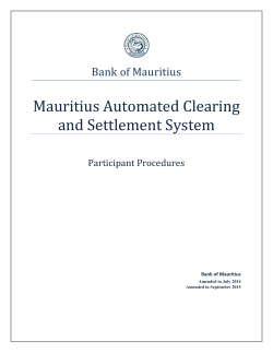 Mauritius Automated Clearing and Settlement