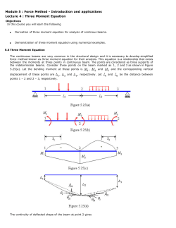 Three Moment Equation