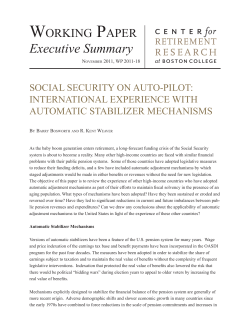 Executive Summary - Center for Retirement Research