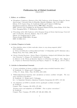 list of publications