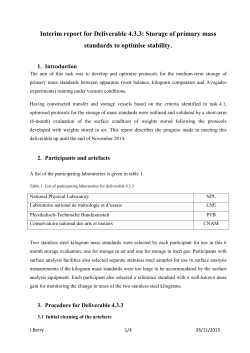 Storage of primary mass standards to optimise stability