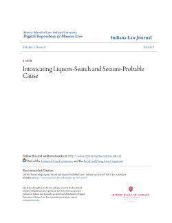 Intoxicating Liquors-Search and Seizure-Probable Cause