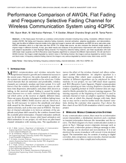 Performance Comparison of AWGN, Flat Fading and Frequency