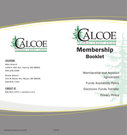 Membership - CALCOE Federal Credit Union