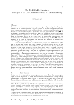 The World On Her Shoulders: The Rights of the Girl