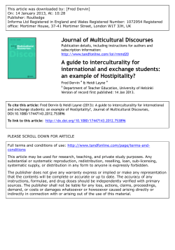 A guide to interculturality for international and exchange students