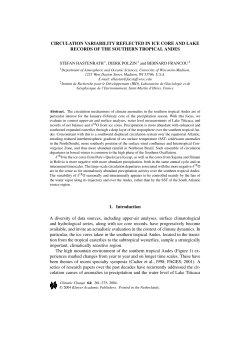 Circulation variability reflected in ice core and lake records of the