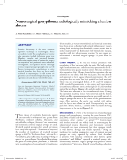 Neurosurgical gossypiboma radiologically mimicking a lumbar