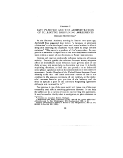 past practice and the administration of collective bargaining