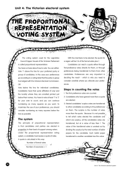 the proportional representation voting system