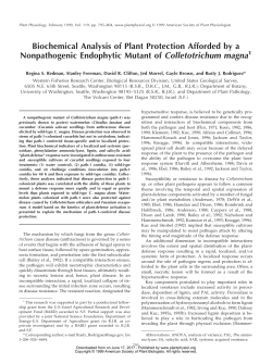 Biochemical Analysis of Plant Protection Afforded