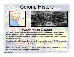 Corona History - Corona Historic Preservation Society