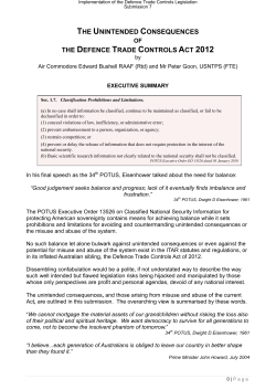 the unintended consequences the defence trade controls act 2012