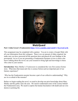 2017 Frankenstein Webquest
