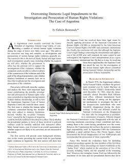 Overcoming Domestic Legal Impediments to the Investigation and