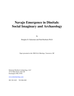 Navajo Emergence in Din&eacute;tah - Dykeman Roebuck Archaeology