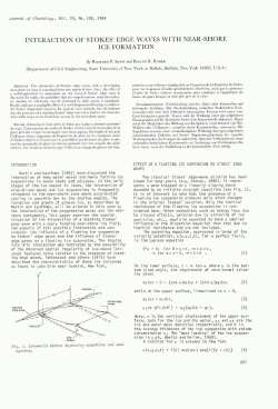 interaction of stokes` edge waves with near