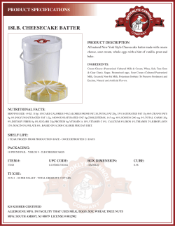 18lb. cheesecake batter