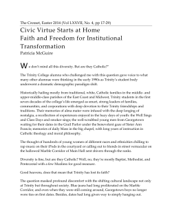 Civic Virtue Starts at Home Faith and Freedom for Institutional