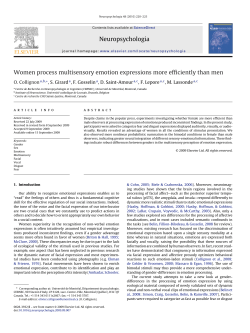 Neuropsychologia Women process multisensory emotion