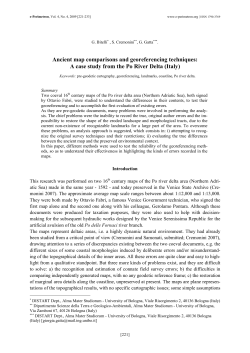 Ancient map comparisons and georeferencing - e