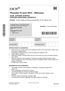 Question paper - Unit B762/02 - Modules B6, C6, P6 - Higher